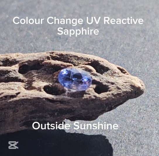 Colour Change UV Reactive Sapphire - .50cts - Image 2